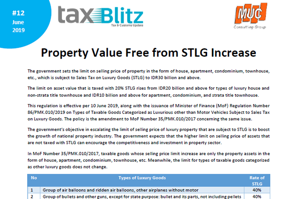 Property Value Free from STLG Increase